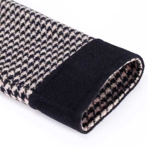 MH9F7斯尔丽瑟俪2022年冬上新商场同款撞色拼接廓形宽松千鸟格长款大衣 商品图3