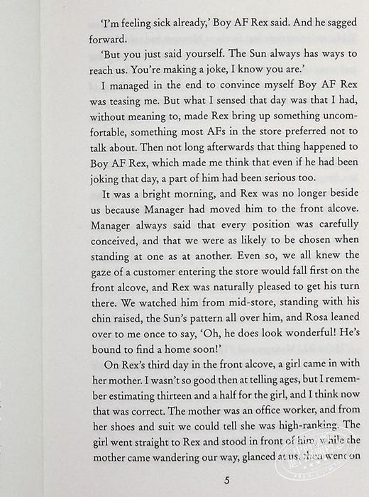 【中商原版】诺贝尔文学奖2017年得主 石黑一雄 克拉拉与太阳 英版平装 英文原版 Klara and the Sun Kazuo Ishiguro 费伯小说 商品图6