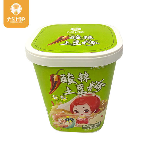 六盘优粮 酸辣土豆粉 105g*6桶 商品图2