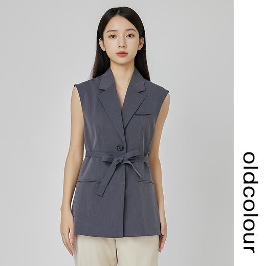 oldcolour法式复古西装马甲2022秋季新款气质收腰显瘦设计感坎肩 商品图2