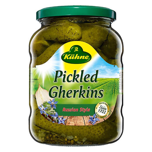 德国冠利酸青瓜670g/031797 汉堡配菜开封即食腌制小黄瓜 商品图0