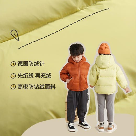 fx-【再升级！黑科技三防面料 90白鹅绒】咕噜日记防油防水防污 经典款多色鹅绒服PDWT2229 商品图4