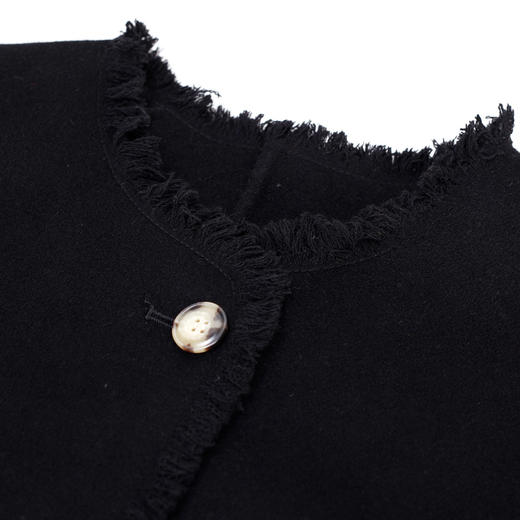 MH9K1斯尔丽瑟俪2022年冬上新商场同款小香风流苏边拼接豹纹圆领大衣 商品图2