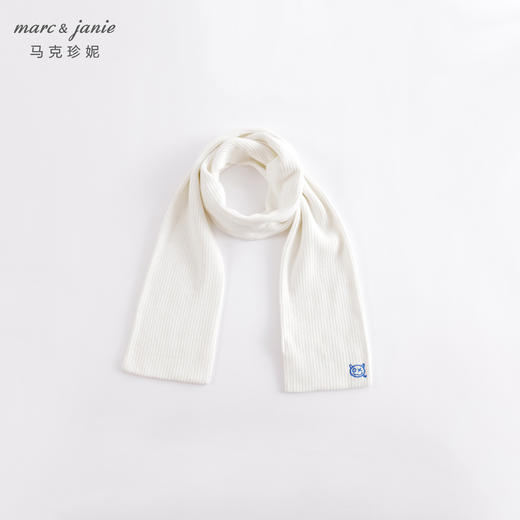 马克珍妮秋冬新款 男女童纯棉绣花针织围巾221839 商品图1