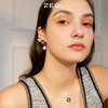 ZEGL设计师山茶花耳妆盘耳夹女无耳洞耳骨夹仿珍珠耳环小香风耳饰 商品缩略图5