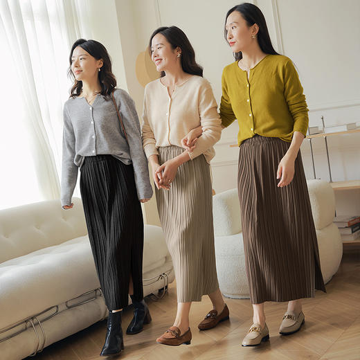 开衩百褶半裙 商品图3