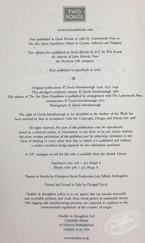 【中商原版】大卫爱登堡自然行记 英文原版 Adventures of a Young Naturalist David Attenborough 商品图5