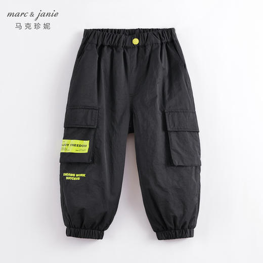 马克珍妮秋冬新款 男童工装风大口袋加绒束脚裤221768 商品图1