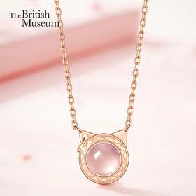 大英博物馆盖亚·安德森猫粉晶项链珍珠手链耳环925银玫瑰金色
