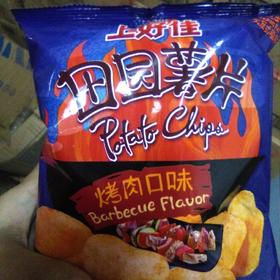 上好佳薯片田园薯片袋装40g 烤肉味