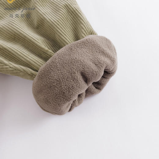 马克珍妮秋冬新款 男童灯芯绒绣花加绒束脚裤221775 商品图4