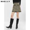 NEELLY纳俪商场同款小香风半身裙女百搭A字裙高腰短裙秋冬季时尚 商品缩略图0
