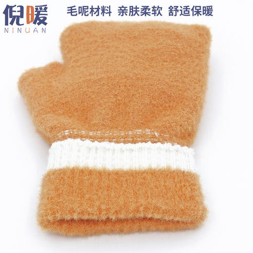 【亲肤保暖！加绒加厚儿童手套】兔年限定针织保暖儿童五指手套冬季户外防寒可爱毛绒手套分指手套超暖超可爱萌趣可爱到犯规！3-12岁冬季男童女童宝宝手套霜 商品图2