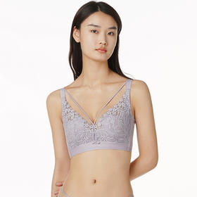 都市丽人完美包容大罩杯C杯常规内衣蕾丝超薄3/4杯文胸四排扣软钢圈LB212C