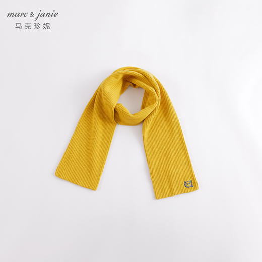 马克珍妮秋冬新款 男女童纯棉绣花针织围巾221839 商品图2
