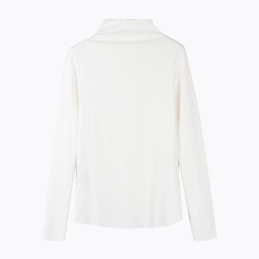 加绒加厚t恤女上衣韩版内搭半高领打底衫女秋冬长袖修身mzy04 商品图3