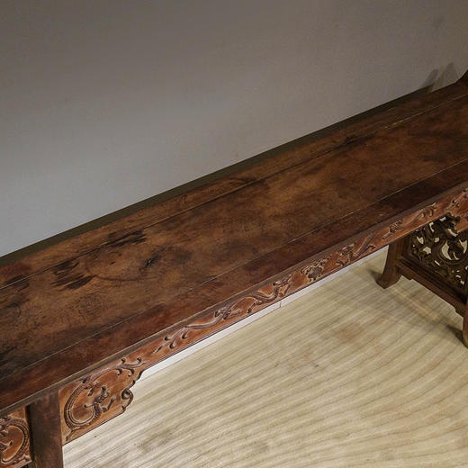 明 铁力木夹头榫螭龙纹翘头案 商品图2