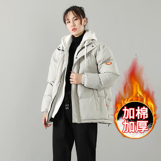 棉衣女短款加绒加厚保暖外套冬季小个子宽松大码棉服妈妈装棉袄子mrr21 商品图1