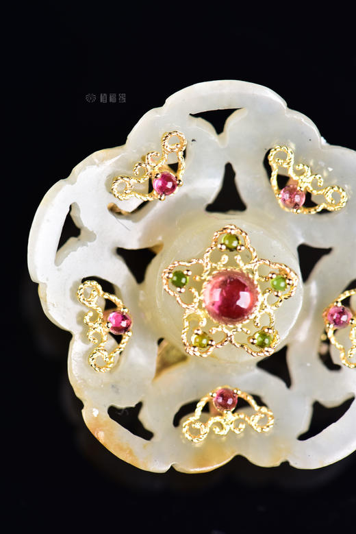 【柔情】古玉花胸针-BY1906009 商品图2