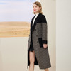 MH9F7斯尔丽瑟俪2022年冬上新商场同款撞色拼接廓形宽松千鸟格长款大衣 商品缩略图0