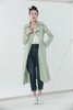 【伯妮斯茵】竹青色百搭气质中长款修身长袖翻领时尚过膝风衣 3D5781 商品缩略图8