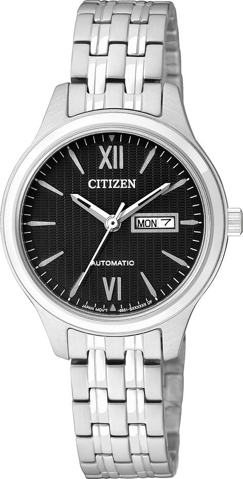 西铁城官方正品星期日历显示防水机械女表PD7130-51E 商品图1