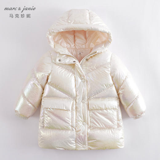马克珍妮冬装新款 女童炫彩中长款加厚保暖羽绒服221259 商品图1