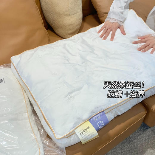 园园亲选南通家居顶柔桑蚕丝二合一枕！防螨滋养久睡不塌享受睡眠 商品图2