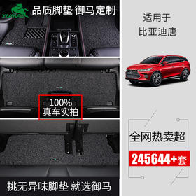 御马无异味汽车丝圈脚垫 比亚迪唐dmi脚垫 22款唐EV唐新能源宋MAX