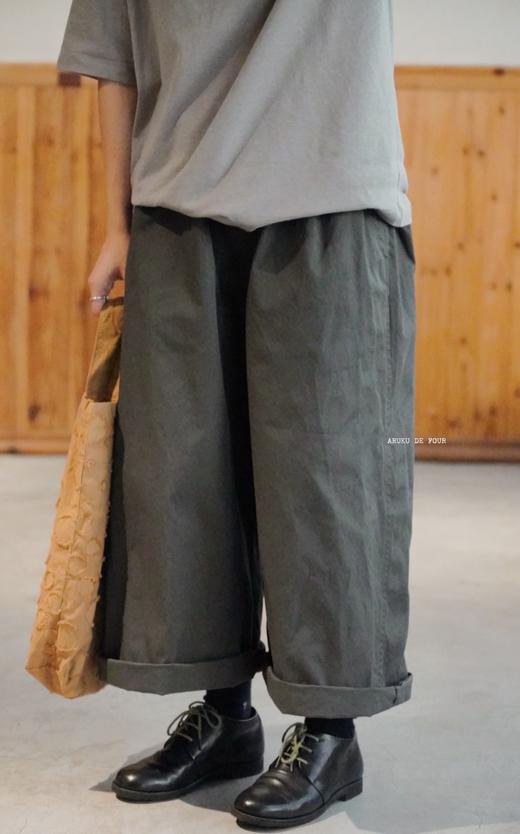 HTS卡其/黑/棕/墨绿阔腿裤 商品图5