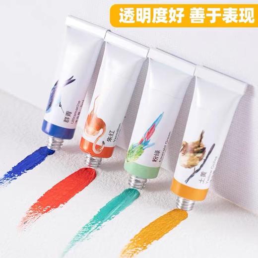 马利牌丙烯颜料12色24色套装5ml彩绘diy涂鸦专用小支画画颜料防水不掉色儿童小学生用玛丽马力牌初学者绘画美术生专业画画专用材料1盒 商品图1