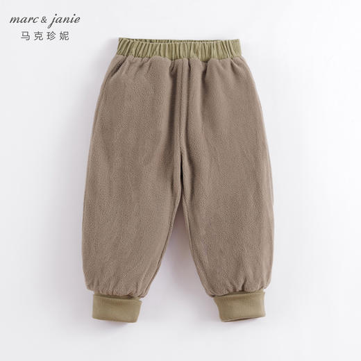 马克珍妮秋冬新款 男童灯芯绒绣花加绒束脚裤221775 商品图3