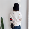 羊毛高端版 火柴人刺绣圆领经典个性休闲毛衣时尚套头针织上衣 商品缩略图2