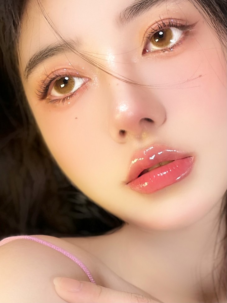 BLUSHGIRL年抛隐形眼镜 公主裙摆棕14.0mm 一副/2片-VVCON美瞳网16