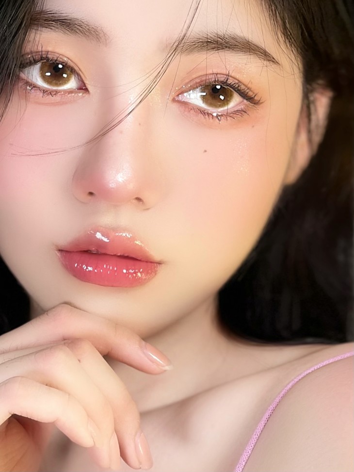 BLUSHGIRL年抛隐形眼镜 公主裙摆棕14.0mm 一副/2片-VVCON美瞳网14