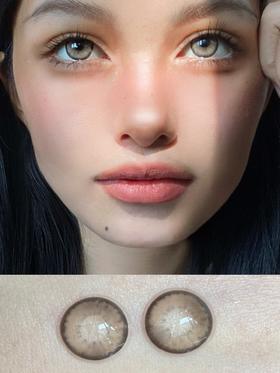 leenscolor 美瞳年抛 亚裔甜心灰 直径14.2mm着色13.5mm