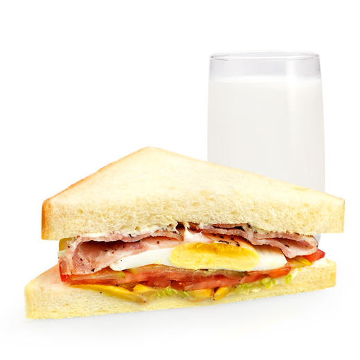 培根煎蛋+热牛奶 商品图0