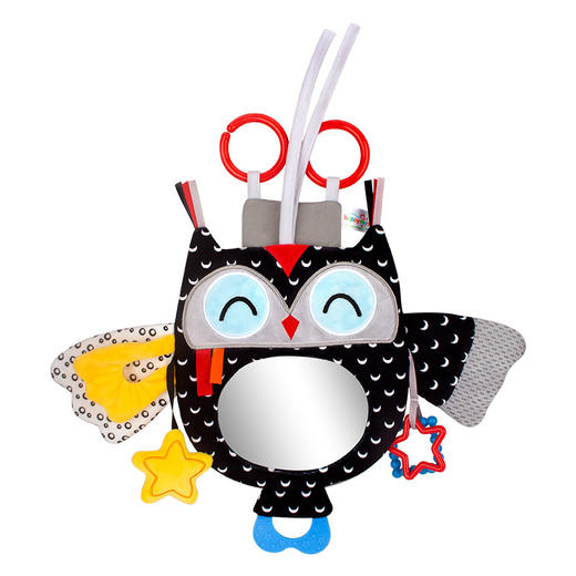 【车载哈哈镜 趣味相伴 宝宝乐呵呵】Happy monkey婴儿安全座椅玩偶车载反向大视野镜安抚婴幼儿玩具 商品图4