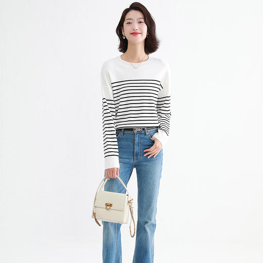 火桐hooton四平针条纹针织衫 商品图0