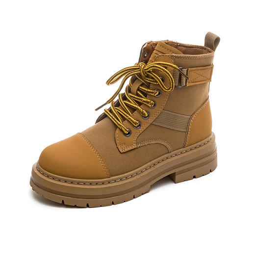 黛唯梵网红情侣款厚底增高马丁靴女2022ins韩版新款透气黄色短靴子B802 商品图4