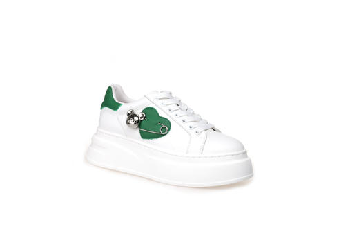 豪麟名鞋奥莱迪嘉女装牛皮革潮搭小白鞋DJJGA22WX018绿色  原价1960元 商品图0