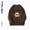 PINLI品立秋冬新款熊猫植绒套头卫衣男士印花圆领长袖上衣潮BG223209013 商品缩略图5