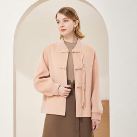 MH9Q6斯尔丽瑟俪商场同款2022年冬上新复古中国风盘扣时尚通勤短款大衣