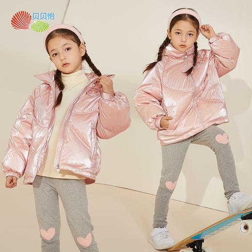 贝贝怡童装可爱保暖秋冬羽绒服女童宽松版气质外套224S3062 商品图5