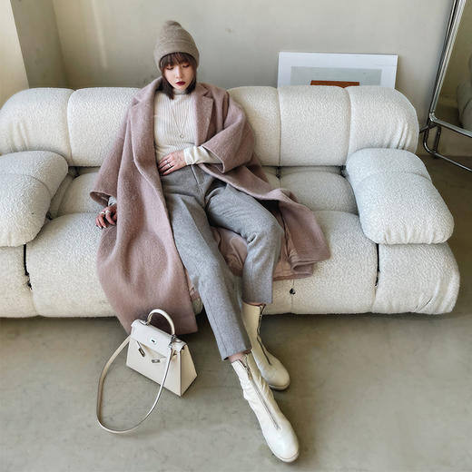 【99元/2件任选|不退换】/P525夕又米100%澳毛双面呢直筒裤女冬 商品图4