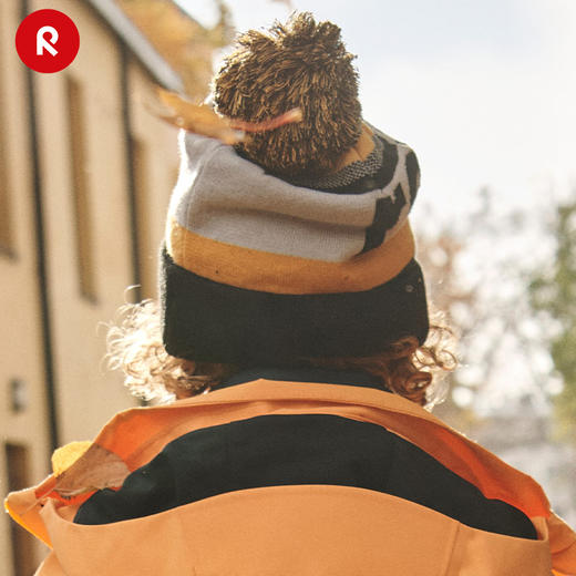 reima男女儿童大童针织帽秋冬新款可爱时尚字母洋气保暖帽子 商品图2