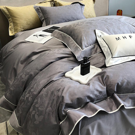 园园亲选南通家纺顶柔法式澳棉贡缎提花四件套！细腻丝滑高端耐磨紧实柔软120支棉 商品图5