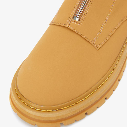 西遇马丁靴瘦瘦靴女冬季新款英伦风短靴百搭厚底中筒工装靴22123954 商品图5