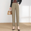 ZQ-LEN2290 秋季新款时尚休闲四面弹力九分裤宽松舒适松紧高腰直筒裤 商品缩略图2