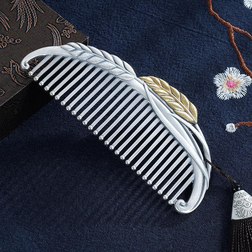 子佩集S999银【岁岁平安】梳子【BX0460752】2209 商品图3